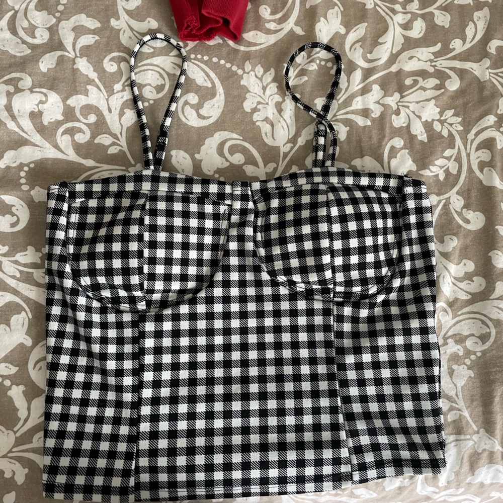 Corset crop top.